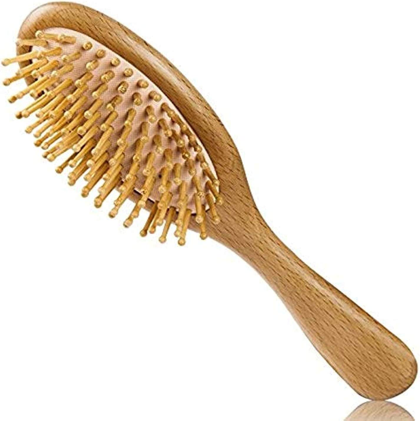 Natural Wooden Hairbrush Comb with Air Bag for All Hair Types