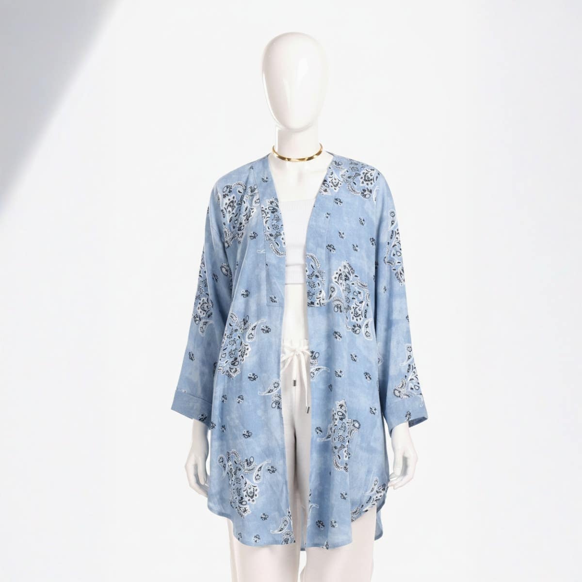 Breezy Printed Cotton Kimono