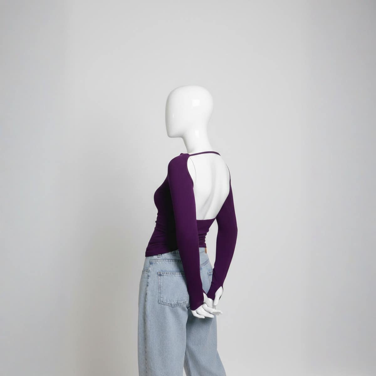 Seamless Microfiber Backless Top