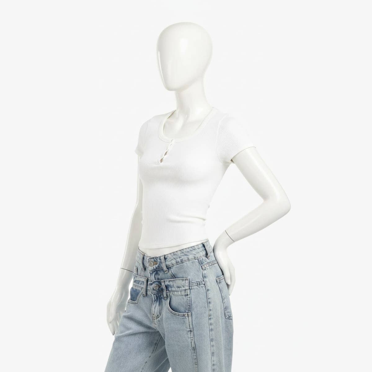 Snap Front Button Top