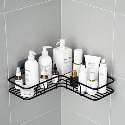 Multipurpose Kitchen Bathroom Corner Shelf Wall Mount Storage Rack Soap Holder Storage Box Shower Shelf, Bathroom Stands and Shelves
