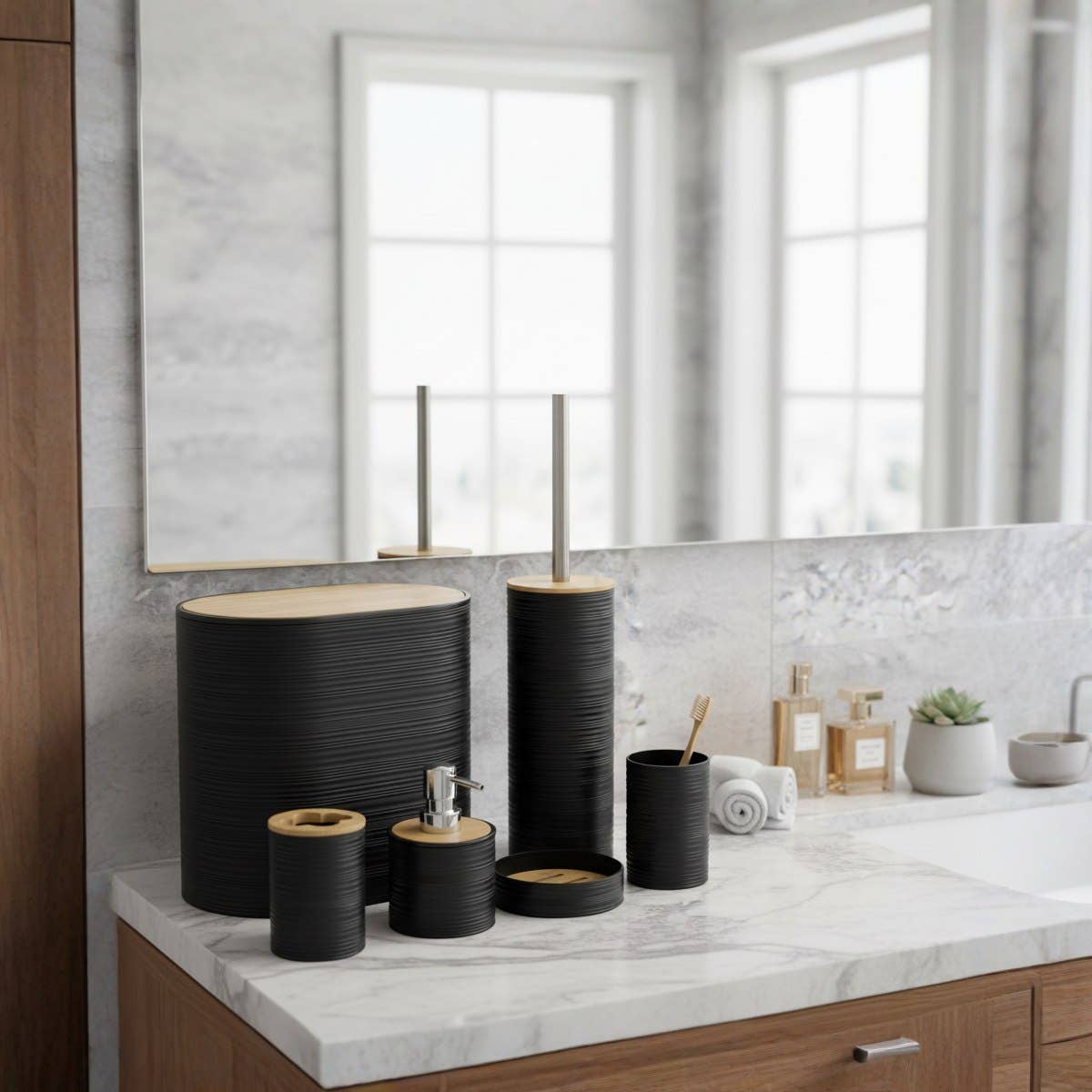 Oval Bathroom Set 6×1 aTouch of Elegance in Every CornerSleek and modern design to match any bathroom décor