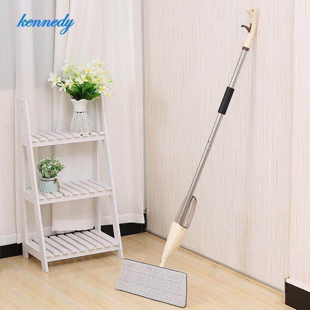 Spray Mop for Floor Cleaning,Wet and Dry Floor Cleaner,360 Degree Spin, Dust Kitchen Mop with Washable Pads and Water Tank Sprayer（white）