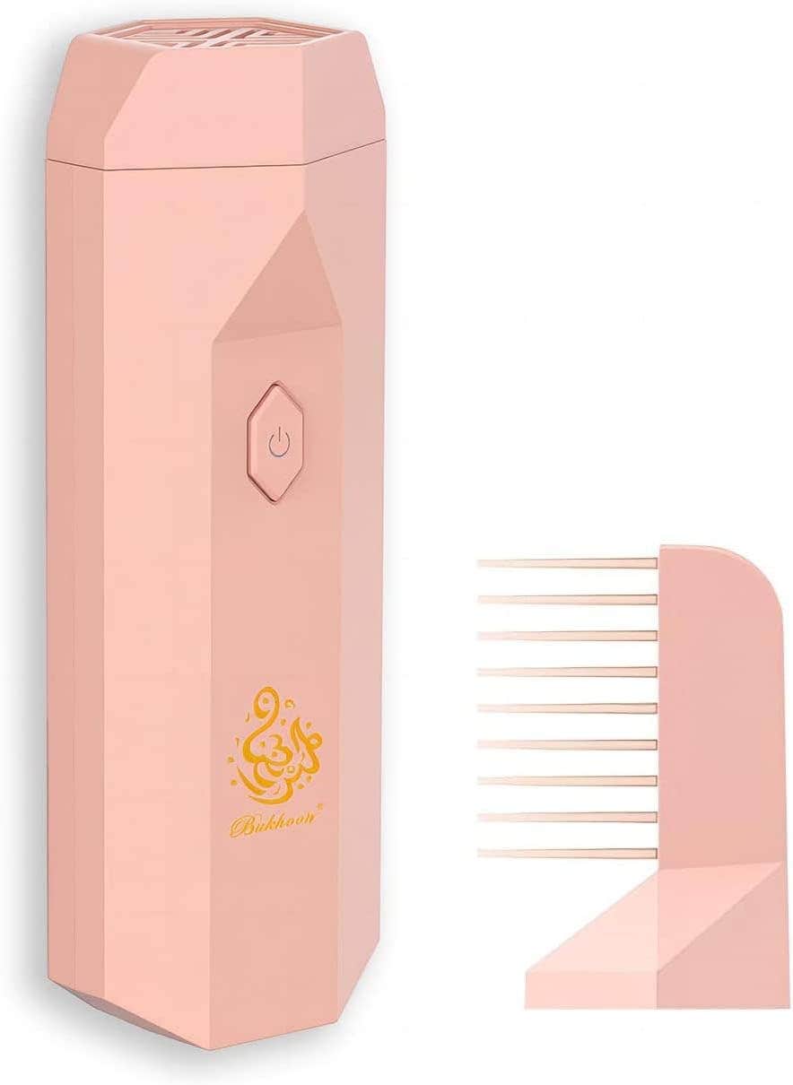PADOM Portable Pink Ceramic Incense Burner - USB Rechargeable Aromatherapy Diffuser