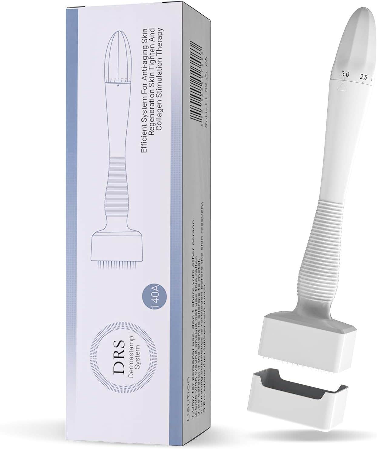 Charme Princesse Titanium Microneedling Stamp 140 - Adjustable Derma Roller for Hair Growth & Skin Care