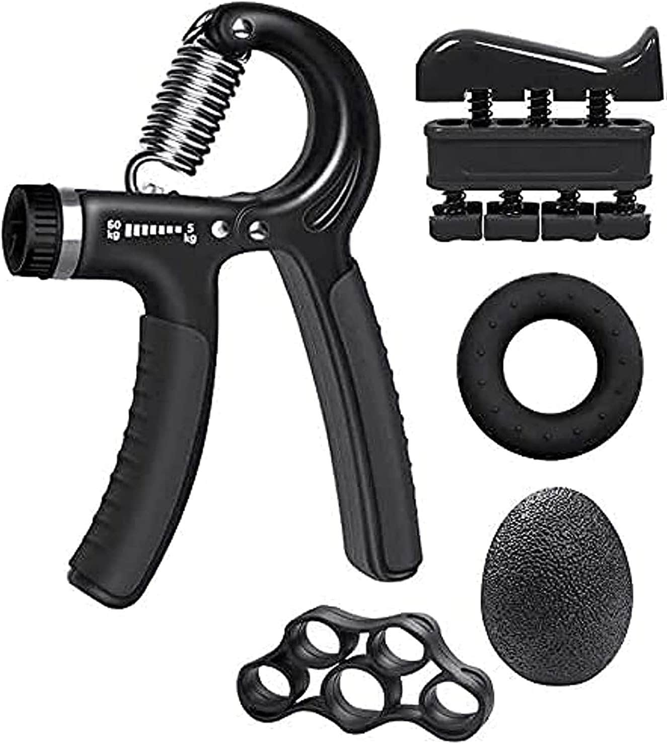 Generic Hand Grip Strengthener Set - Forearm & Finger Exerciser Kit