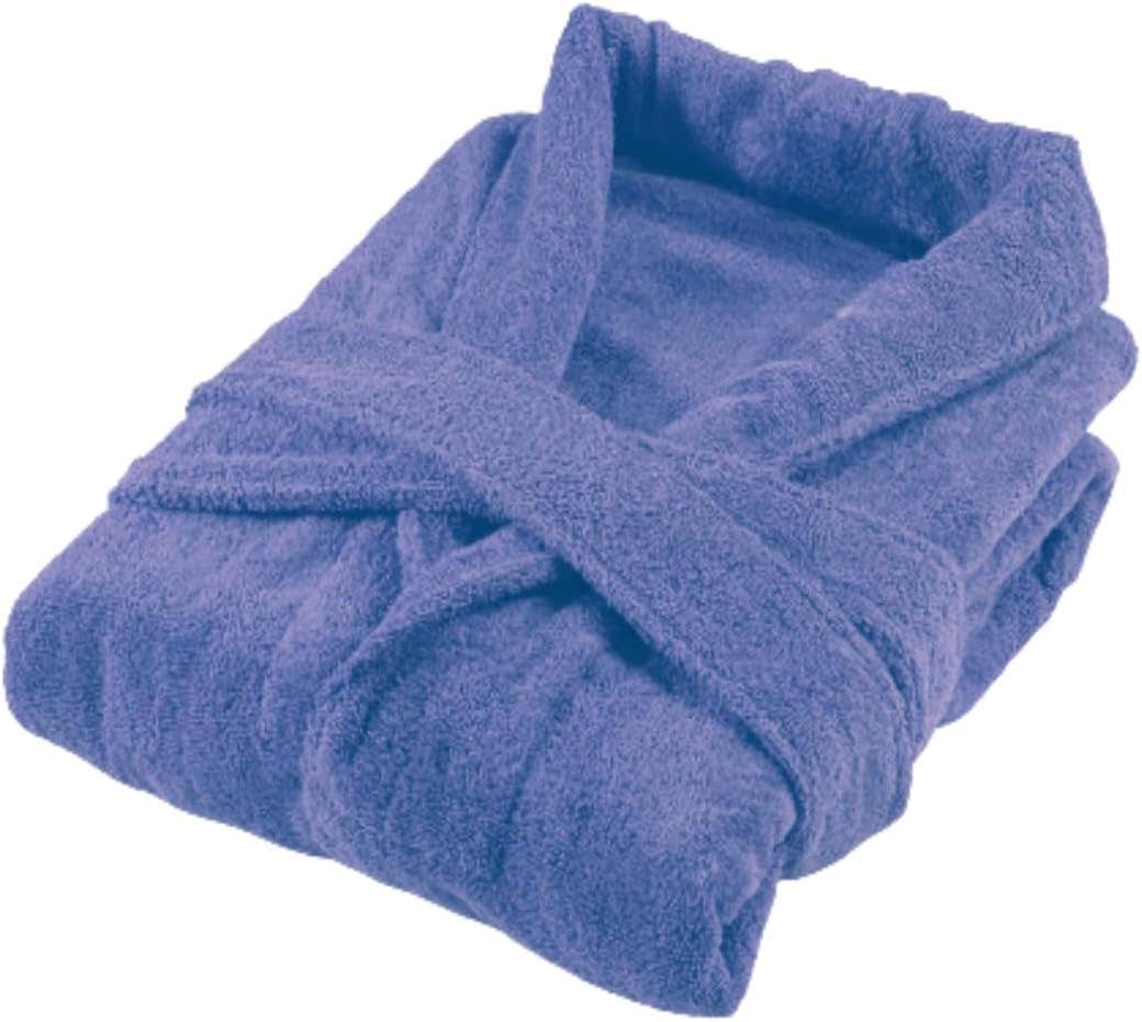 TM HOME Luxury 100% Cotton Hotel Bathrobe - Plush Texture, Purple - Unisex
