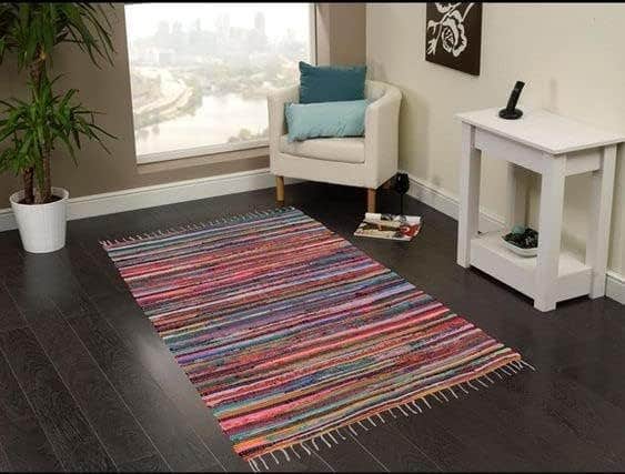 Egypt Antiques Handmade Kilim Carpet, 70 cm x 200 cm Size, Multicolor
