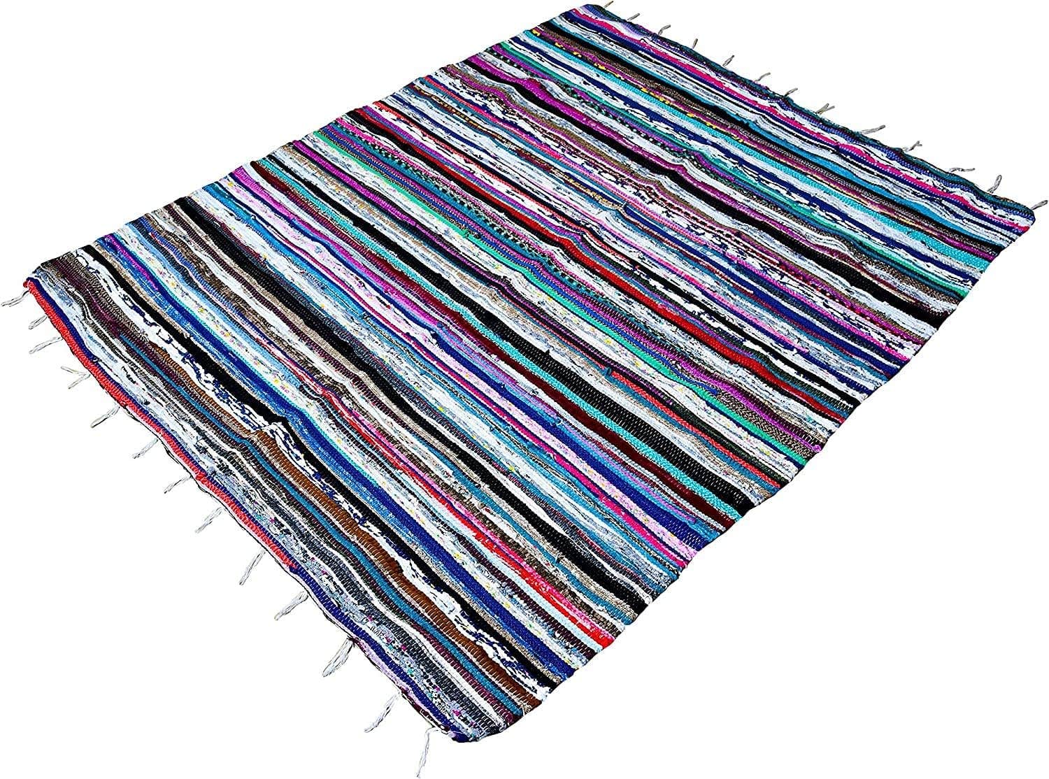 Egypt Antiques Intex Kilim Rug Multicolor 180x130 Kilim Rug Handmade Two Sides
