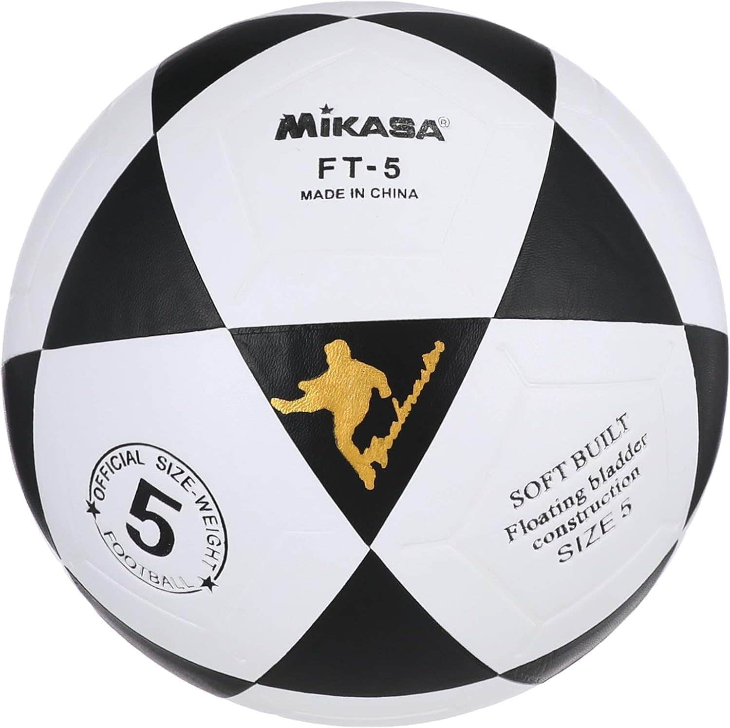 TRUE FIT®Mikasa football multi color color - size 5 - Not filled by air to avoid storage issues