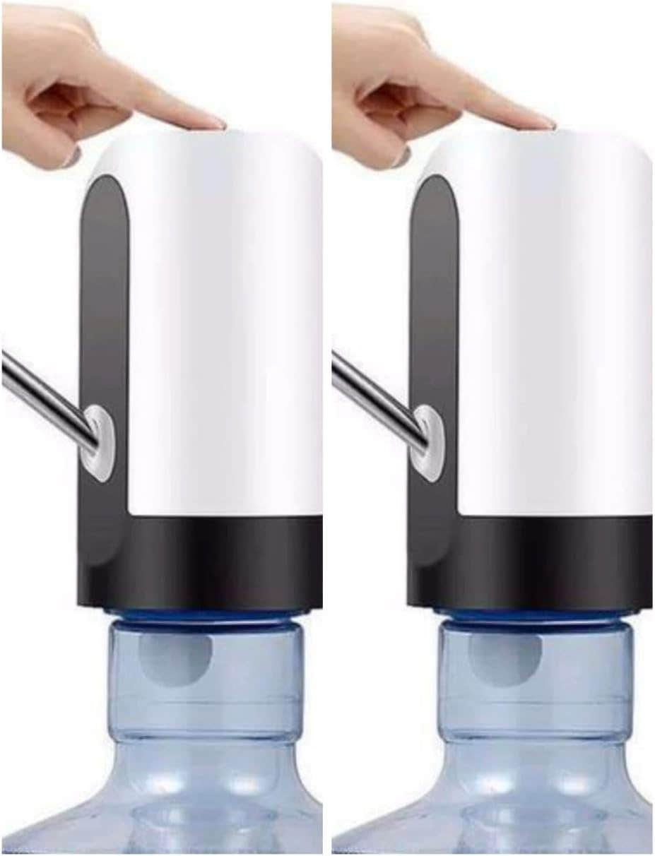 2 Pieces USB Rechargeable Automatic Electric Water Pump Portable Electric Water Dispenser (Color:White)