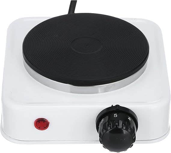 Electric Single Eye Heater 1000W Non-Stick Surface 5 Heat Levels - Multicolored Aluminum