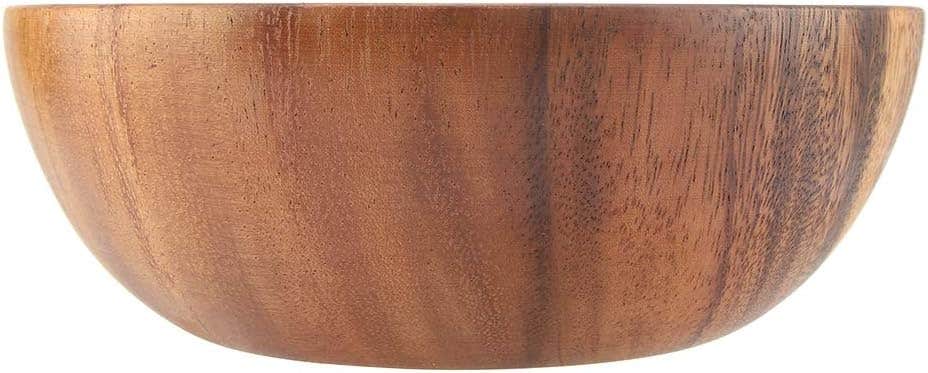 Wooden Bowl - Solid Hand Made Bowl for Salad, Soup, Rice - Kitchen Utensils (20 * 7cm)