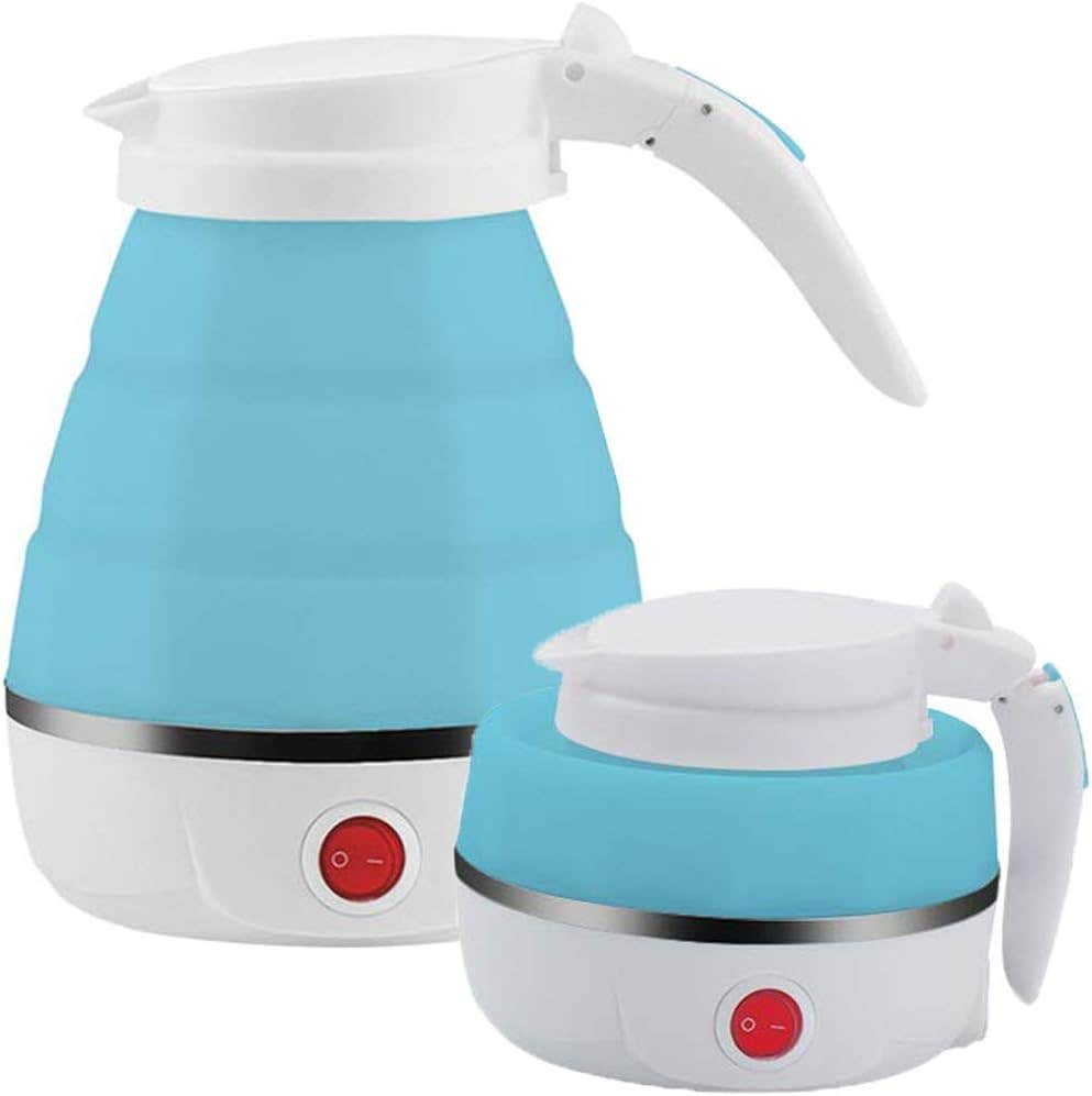 Travel Folding Kettle, Fast Boiling, Beautiful Design Collapsible, Portable Kettle, 600ml Boil Dry Protection, 100-240V Food Grade Silicone Foldable Kettle Simpsons- Itchy' (Multy)