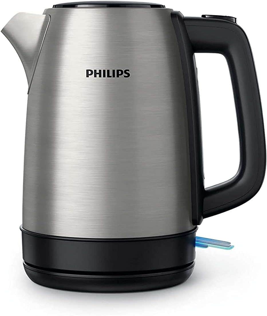 PHILIPS Daily Collection Stainless Steel Kettle with Spring Lid, Light Indicator, 1.7L - HD9350