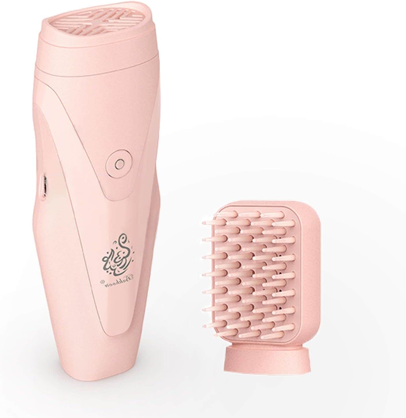 Zfwdobk Pink Rechargeable Electronic Incense Burner with Aromatherapy Comb
