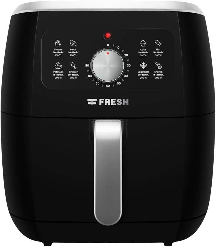 Fresh 1800W Mechanical Air Fryer, 7L Capacity, Black, Temperature Control