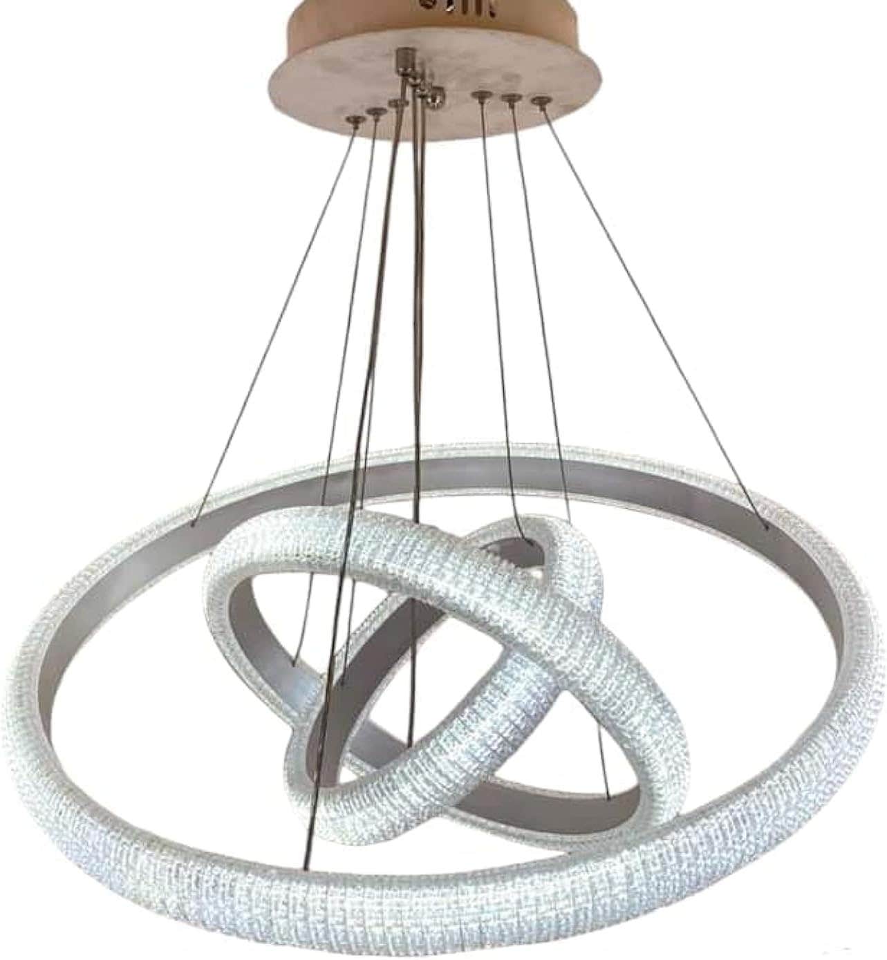 Modern Silver Flush Mount Chandelier for Dining Room - Generic Brand