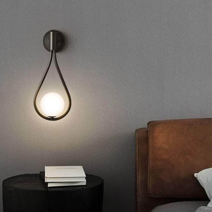 Generic Modern Gold Wall Applique with Bulb - 30x30 cm