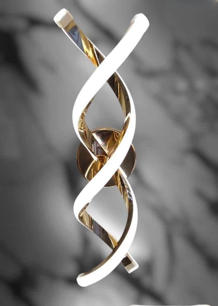 Modern LED Wall Sconce - Elegant Feather Design, White Metal, Energy-Saving