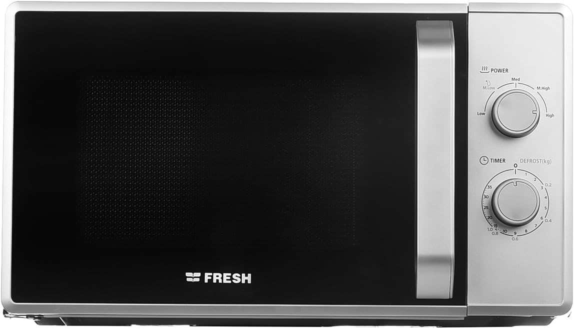 Fresh 25L Solo Microwave Oven, Silver - Timer, 800W