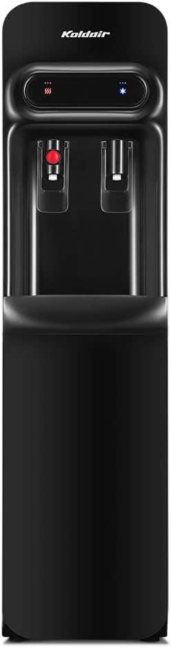 Koldair Classic Slim Water Dispenser, Hot & Cold Taps, Black - 3.2L Capacity