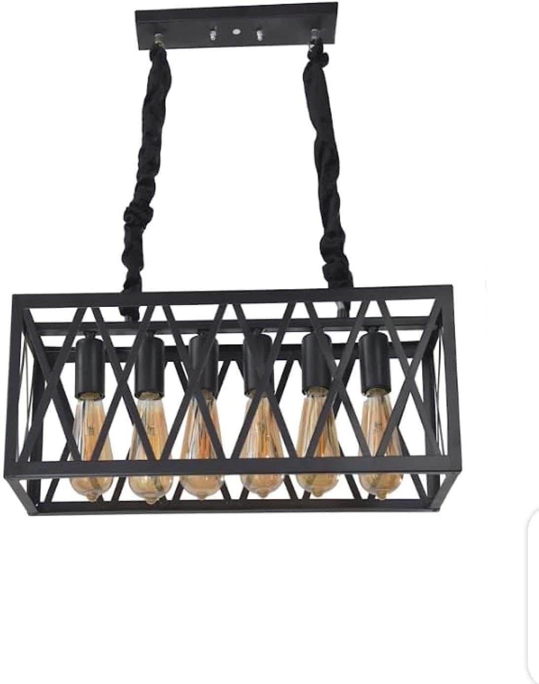 Modern Black Polyester Ceiling Chandelier by Generic - Battery Included