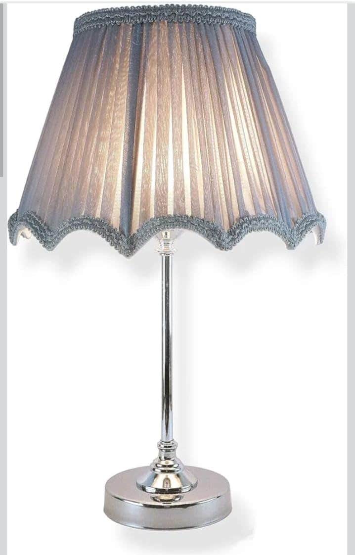 Modern White Desk Lamp - Stainless Steel, Fabric Shade - 40x15x30 cm