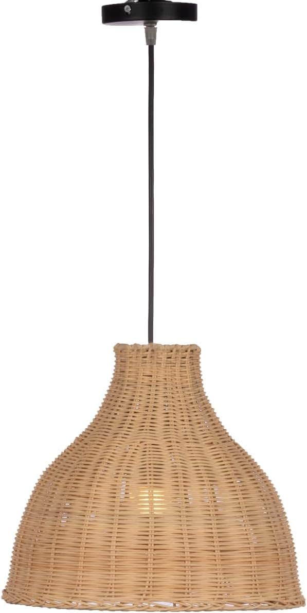 Kandil Egypt Bamboo Ceiling Pendant Light Fixture, Wooden, E27 Base, 30x27 cm