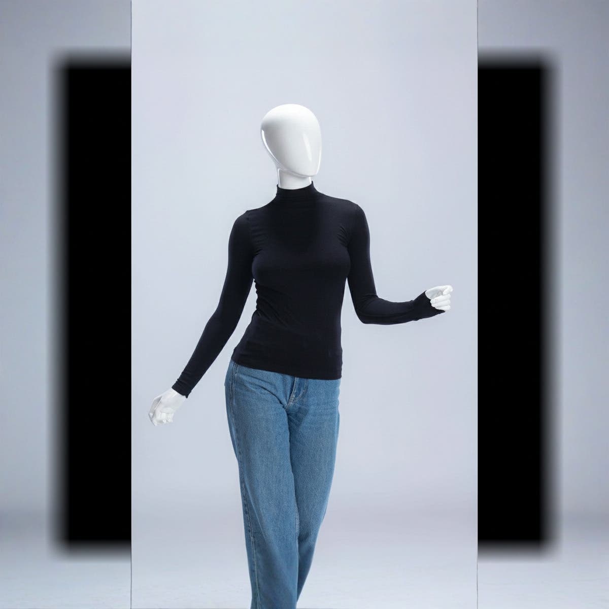 High Neck Long Sleeve Top