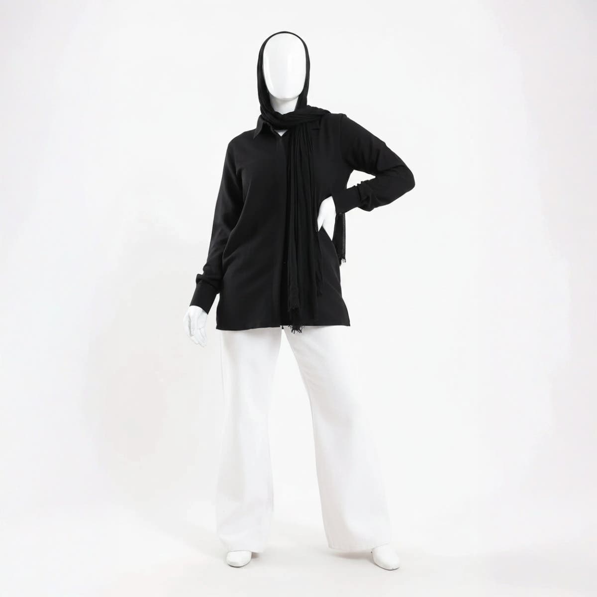 Hidden Placket Basic Shirt