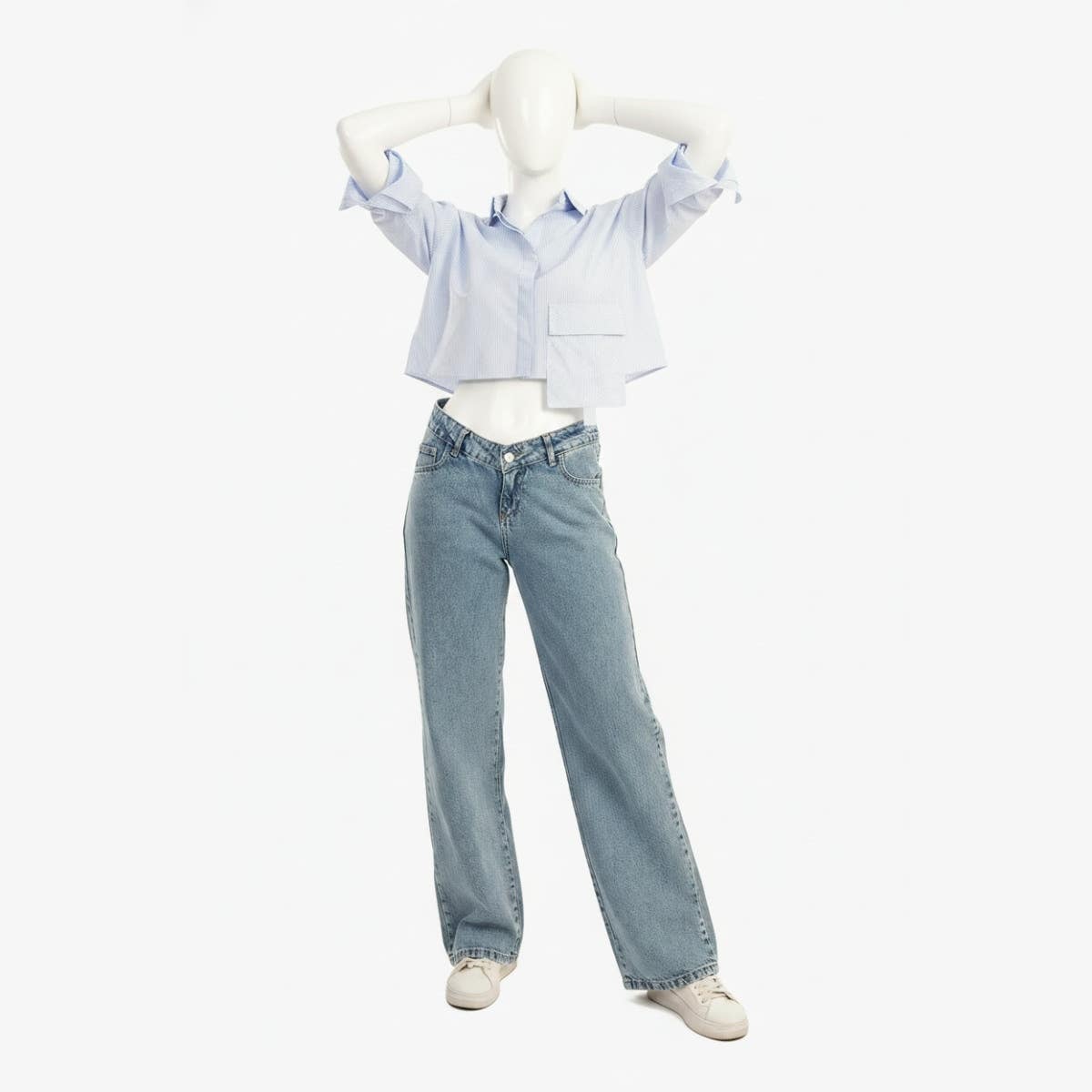 Asymmetrical Cropped Shirt