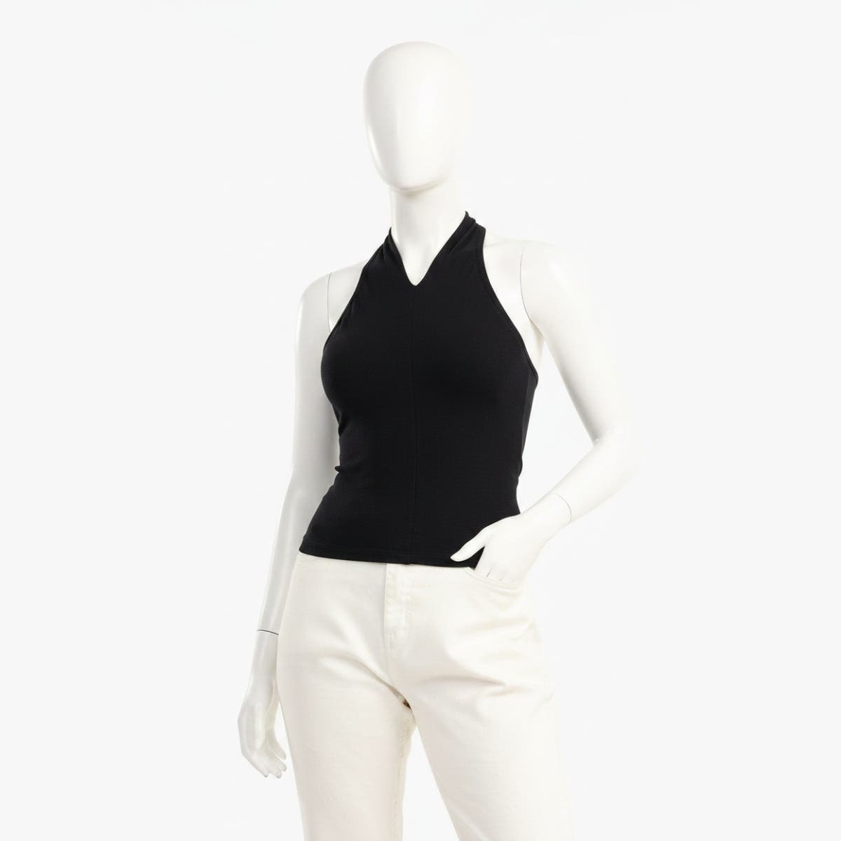 Cut-out High Neck Top