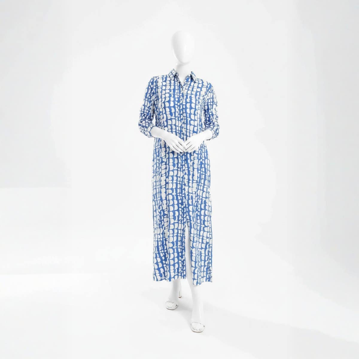 Printed Pattern Shirt Dress