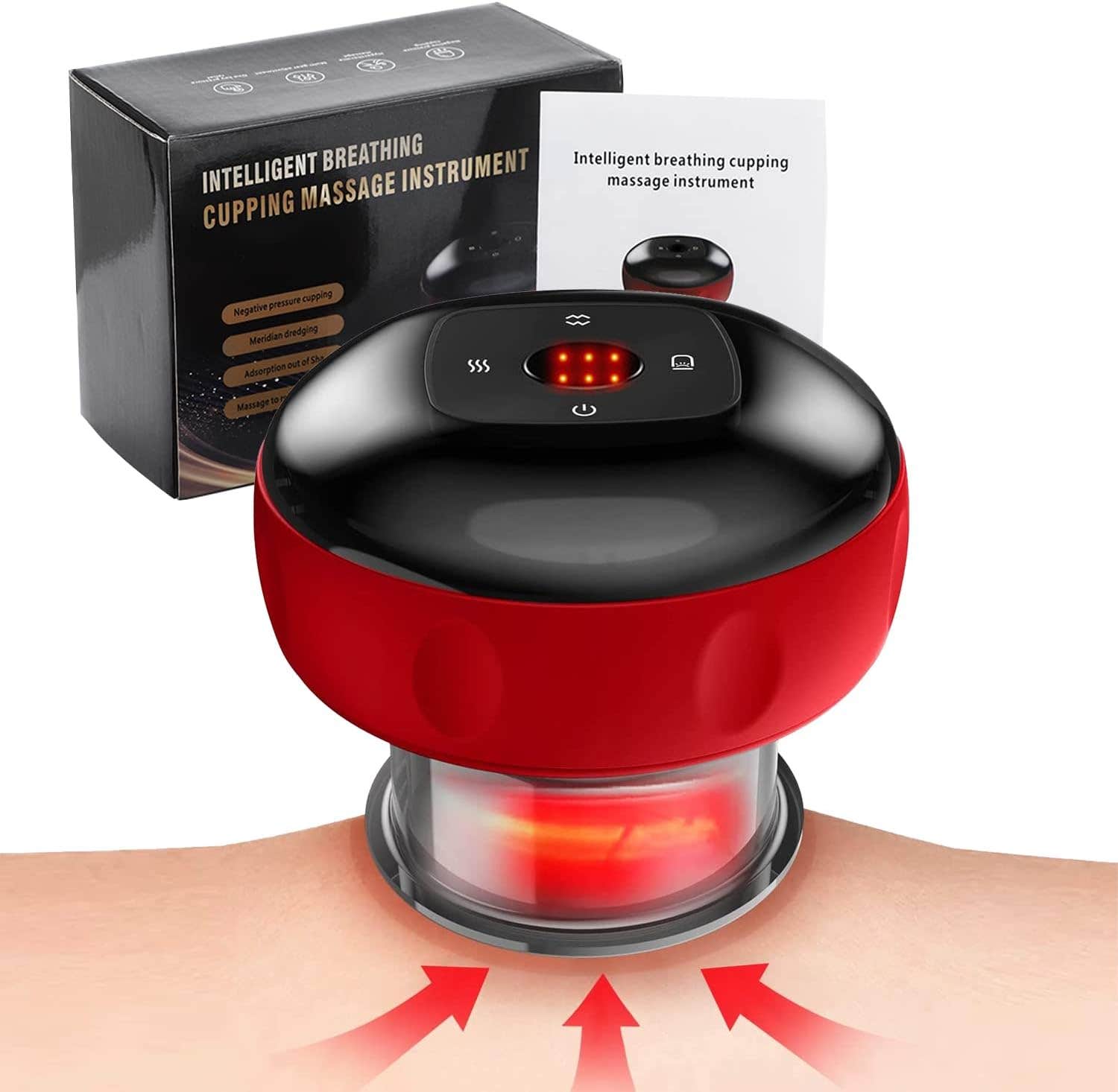 Smart Dynamic Cupping Therapy Set, Rechargeable Electric 3 in 1 Cupping Set for Cellulite Reduction with Infrared Heat