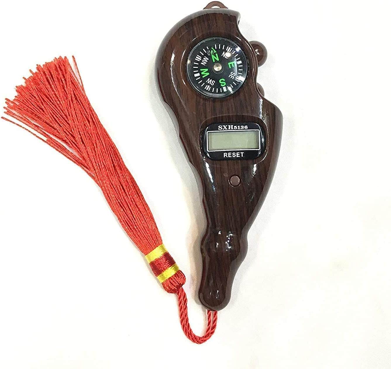 Digital Hand Tally Counter Finger Ring Counting Machine Tasbih Tasbeeh Mantra Jap Jaap Mala Misbaha Islamic Muslim Rotating Number Counter for Pooja Meditation with 5 Digit Led Screen Compass