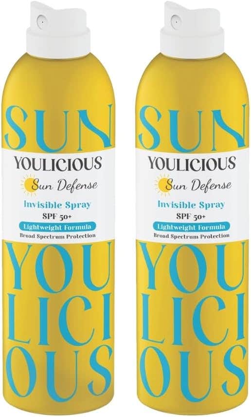Youlicious Sun Defense Invisible Spray SPF50+ | Transparent Sunscreen with Licorice Extract & Vitamin E