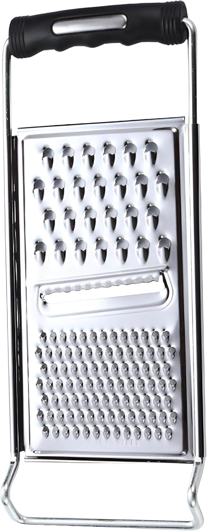 Revanto Stainless Steel Handheld Grater - Multi-Functional 3 Blade Cheese & Vegetable Slicer