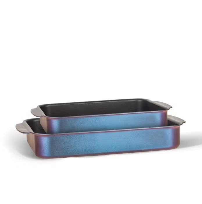 Bianca Non-Stick Granite Rectangle Tray Set - 2-Piece 30-35cm