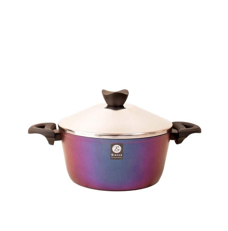 Bianca 28cm Granite Pot with Non-Stick Surface
