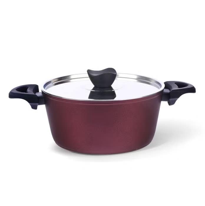 Bianca 28cm Granite Pot - Non-Stick Coating, Even Heat Distribution