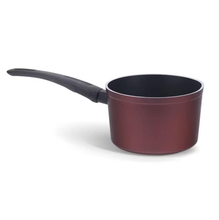 Bianca Granite Casserole 16cm - Burgundy, Non-Stick, Stainless Steel Lid