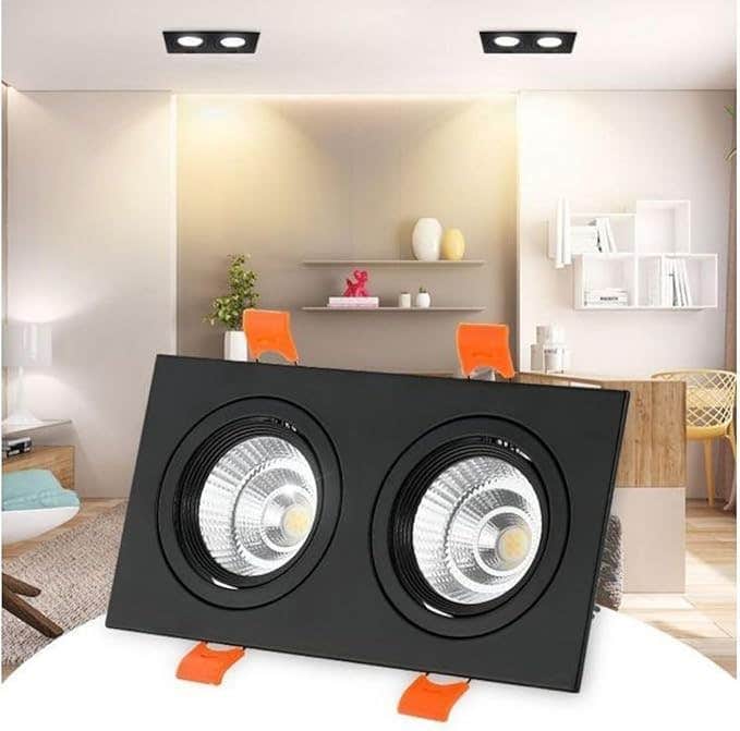 Spotlight 2 Black Bulbs - With Bulbs