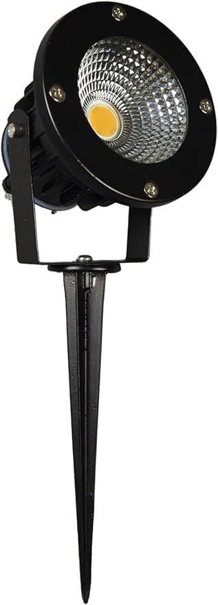 Generic Black Outdoor Garden Spotlight - 15W Imported - 1-Year Warranty