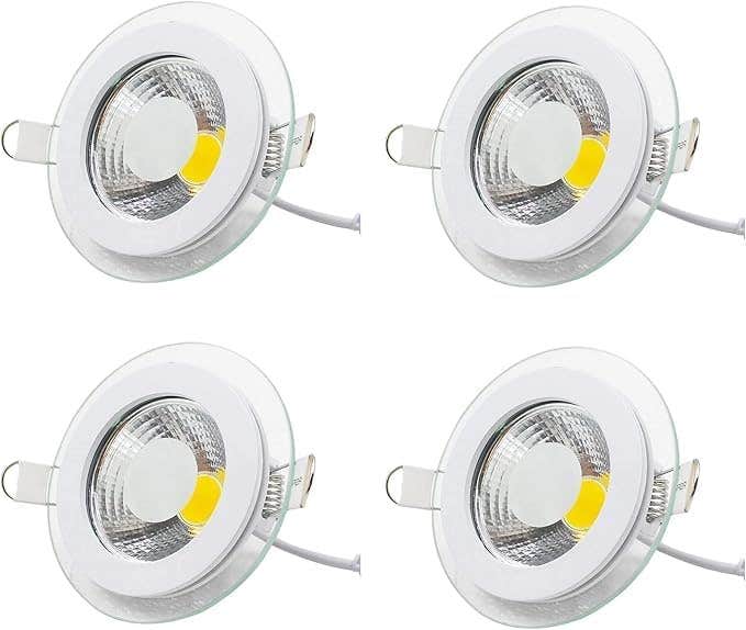 Glass Spot Ceiling Light Fixture - High Quality Flush Mount - Indoor Lighting - White/Warm Solar
