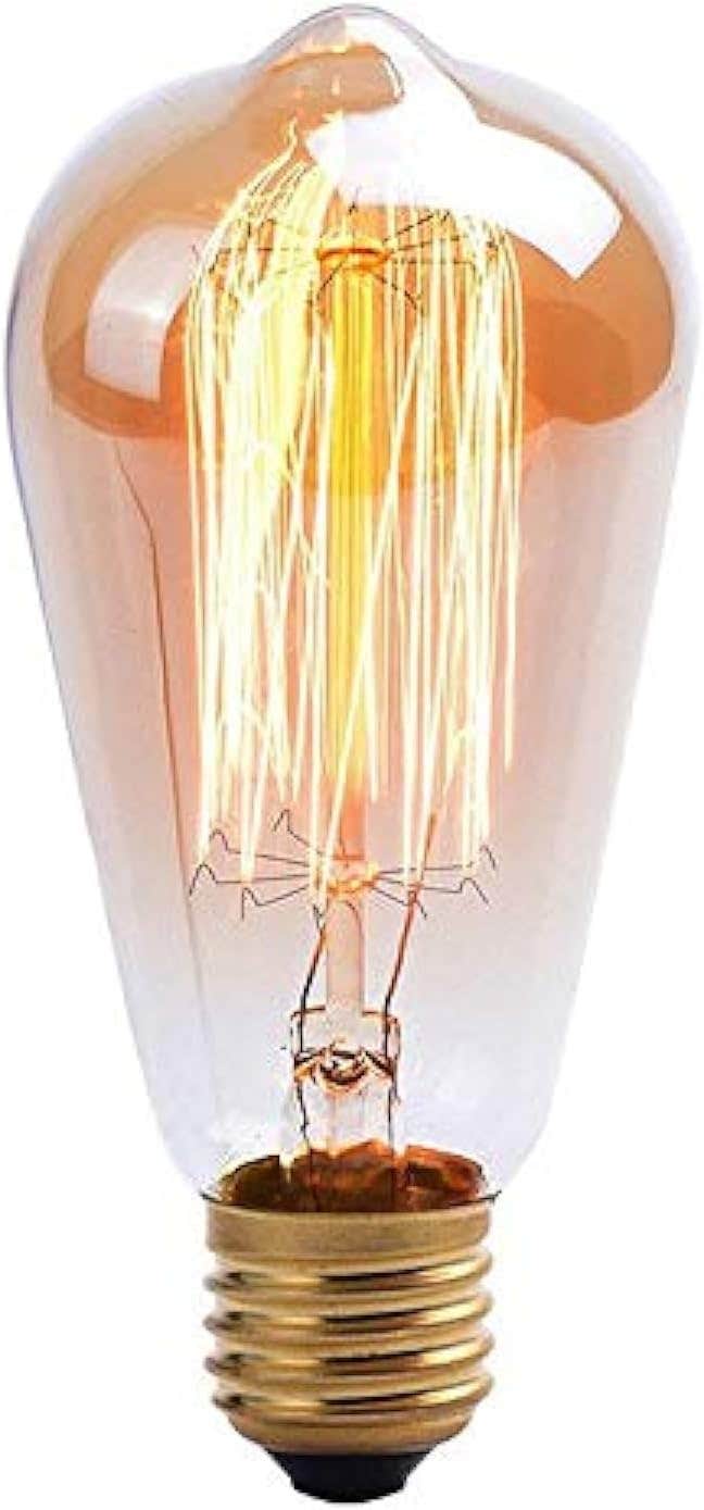 Edison Retro Bulbs E27 40W ST64 230V Incandescent Bulb Filament Bulb Vintage Light For Pendant Lamp For Cafe Shop -yellow , 2724734703300