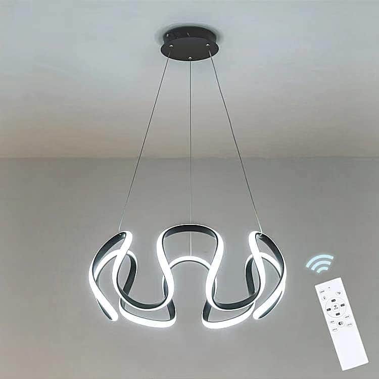 Modern Gold LED Chandelier | Semi Flush Mount | Acrylic Material | Light Square