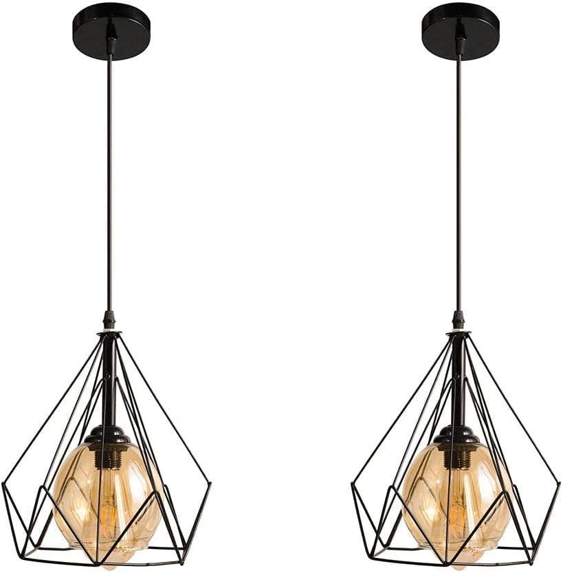 2 Modern Single Pendant Ceiling Lights Stylish Contemporary Hanging Lamps for Home and Commercial Spaces