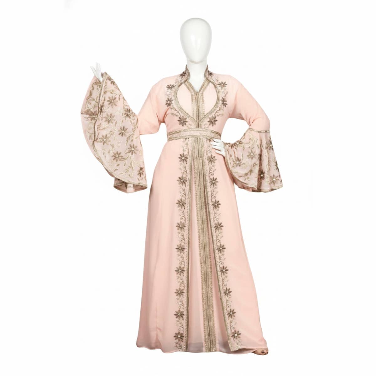 Women's Abaya - Gamal Sons, Chiffon, 2 Pieces, For Occasions - Cashmere