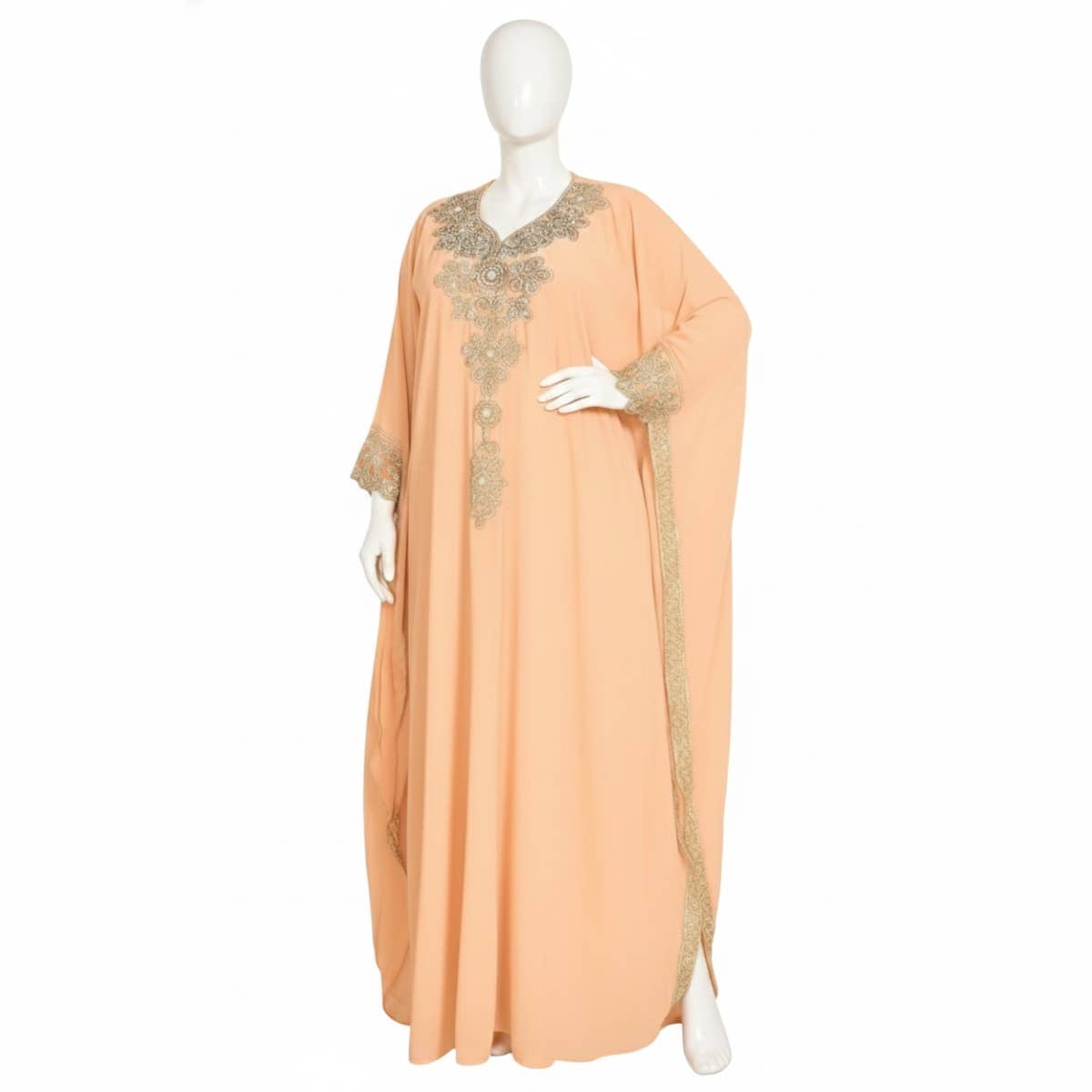 Women's Abaya - Gamal Sons, Chiffon, 2 Pieces, For Occasions - Cashmere